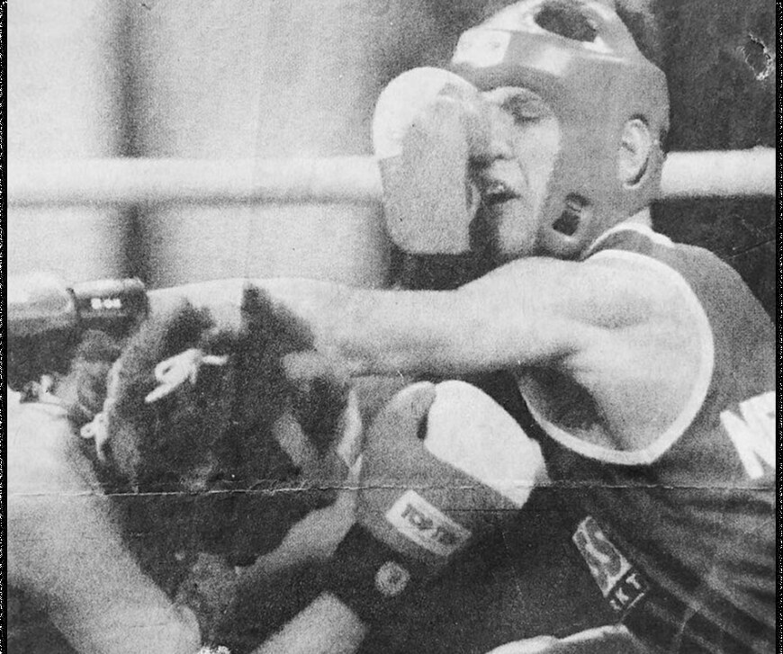 Han Doorenbosch als bokser in de ring